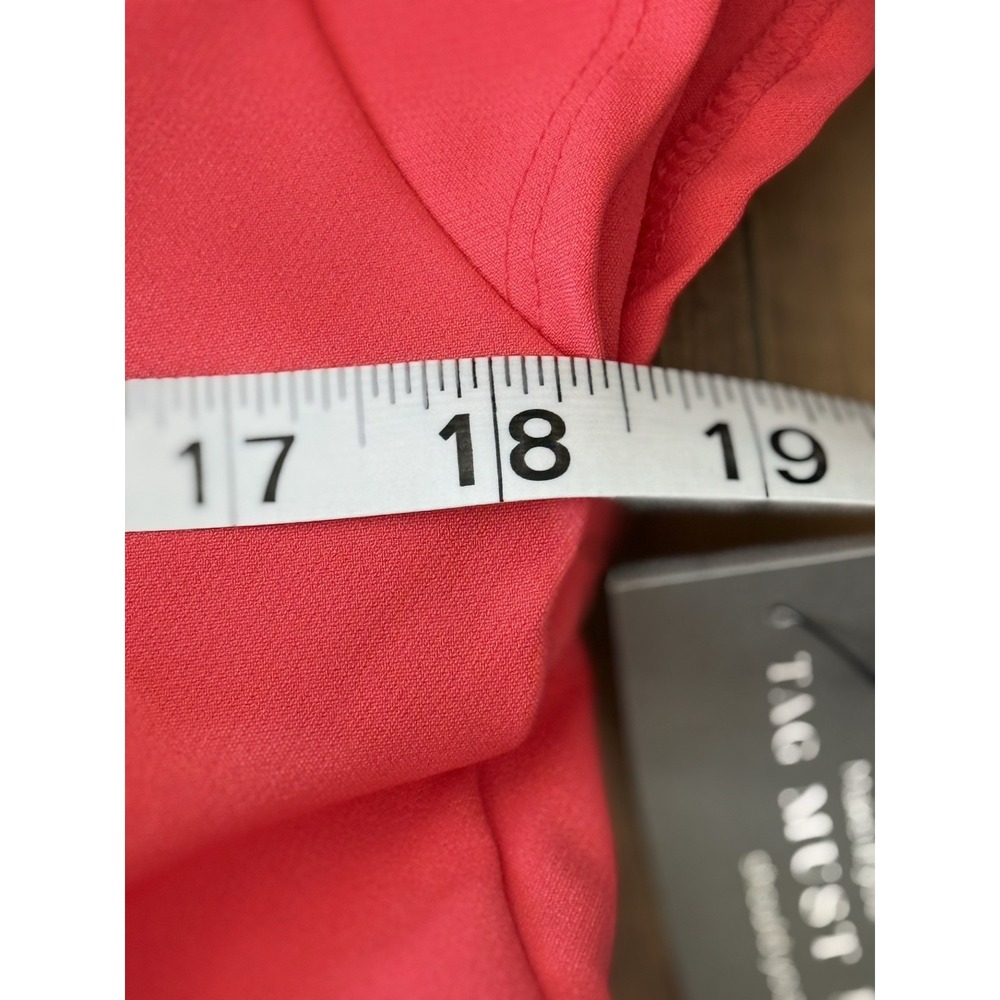 NWT Lane Bryant Pink Midi Dress Size 16 Tie Waist Pockets Flutter Sleeve - Picture 11 of 13